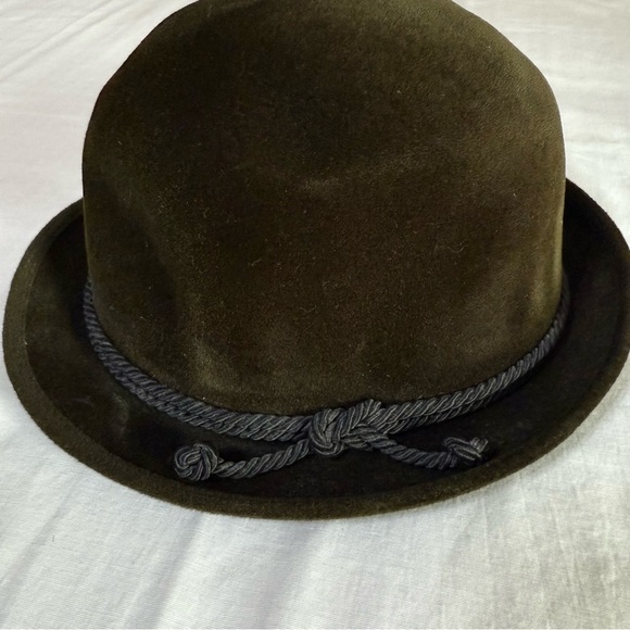 Vintage Borsalino Grand Prix Paris 1900 Green Velour Felt Traveler Derby Hat 5 - Picture 2 of 9